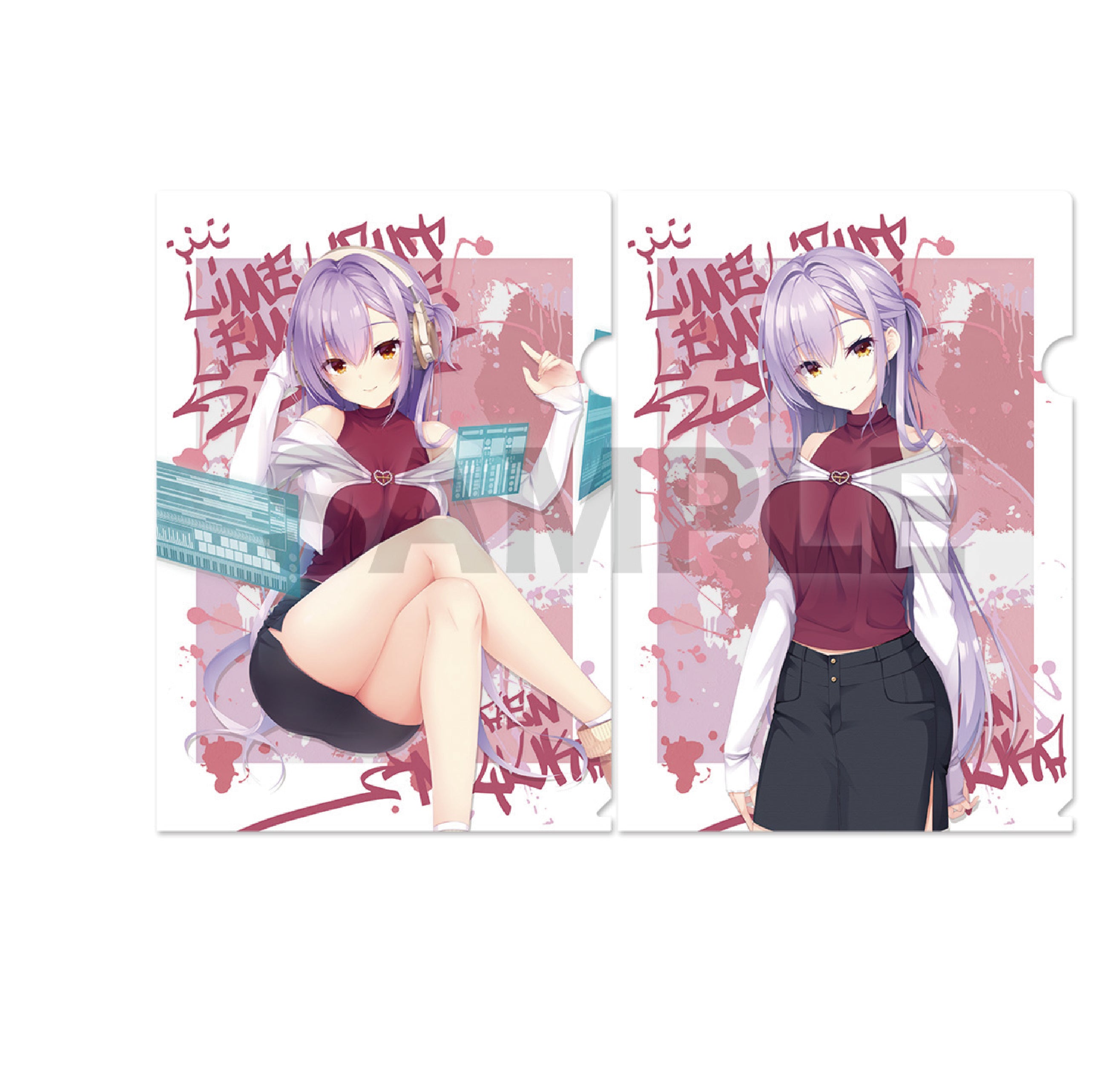 (Goods - File folder) 透明文件夾套裝006：那優花